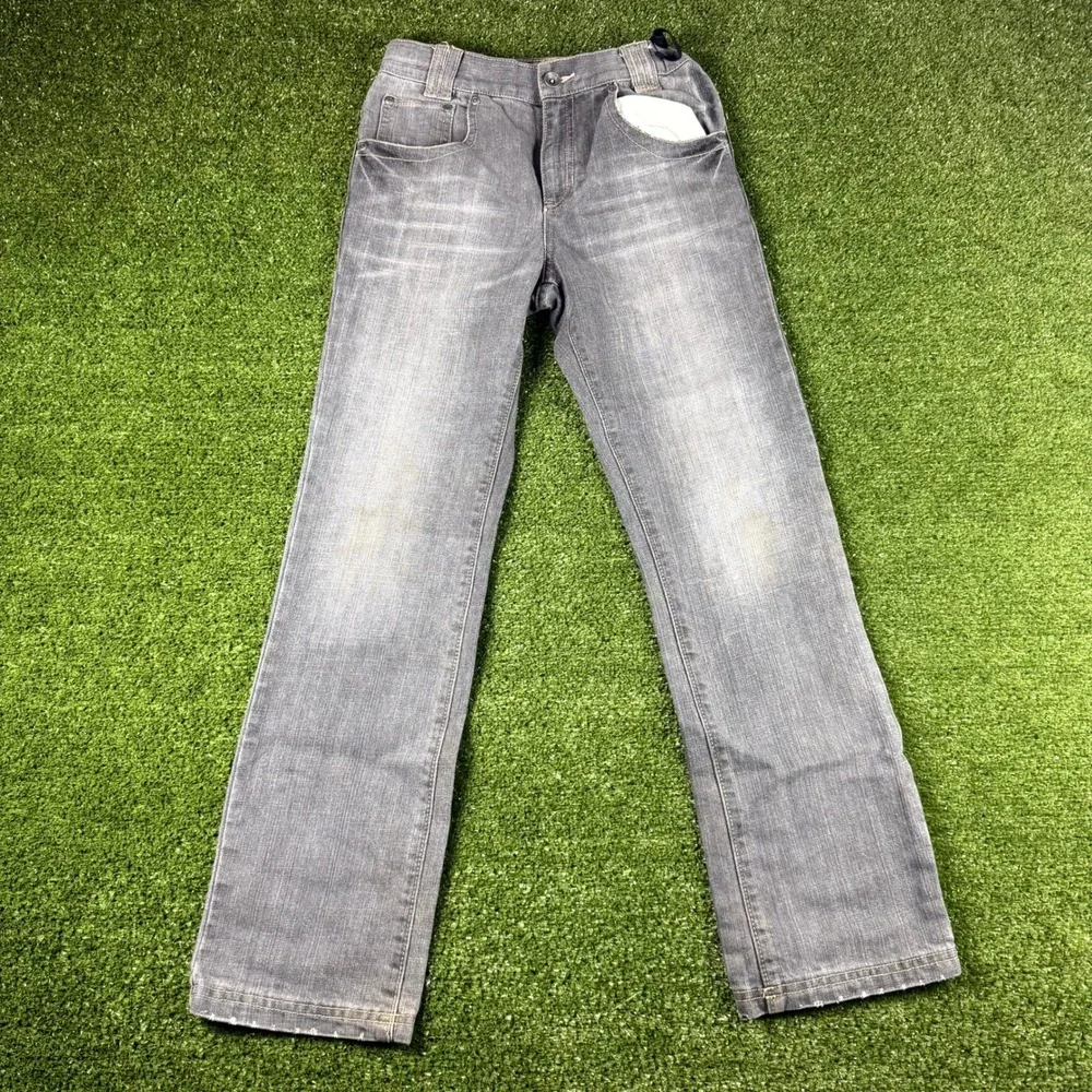 Old Navy Boys Skinny Jeans Gray Skull Graphic Size 12 Regular 0742